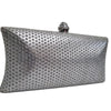 Silver Rhinestone Evening Clutch Bag – Includes 2 Chains