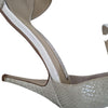 Wayne by Wayne Cooper Leather Nude White Snake Print Stiletto Heels Size 39 AU 8