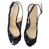 Elegant Osvaldo Black Martini Slingback Heels Leather - Made in Italy 6 AU