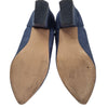 I Love Billy Blue Microsuede Ankle Boots Block Heel Pointed Toe Size 39 AU 8
