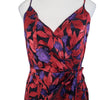 Worthington Red &amp; Purple Floral Midi Dress 12 AU