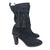 Trenery Black Suede Tassel Western-Style Boots | All Leather | Size EU 42 / AU 11