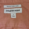 Country Road Organic French Linen Shirt – Terracotta – Size 8