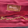 Elegant Monsoon Black Sequin Clutch Bag Gold Hardware With Chain Strap