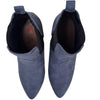I Love Billy Blue Microsuede Ankle Boots Block Heel Pointed Toe Size 39 AU 8