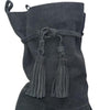Trenery Black Suede Tassel Western-Style Boots | All Leather | Size EU 42 / AU 11