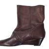 Nine West Brown Leather Ankle Boots Size 8 – Wedge Heel Zip Detail