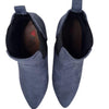 I Love Billy Blue Microsuede Ankle Boots Block Heel Pointed Toe Size 39 AU 8