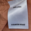 Country Road Organic French Linen Shirt – Terracotta – Size 8