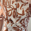 Billy J Sadie Midi Dress Tan/Cream Print Size 8 AU