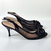 Elegant Osvaldo Black Martini Slingback Heels Leather - Made in Italy 6 AU