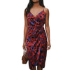 Worthington Red &amp; Purple Floral Midi Dress 12 AU