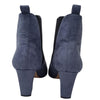 I Love Billy Blue Microsuede Ankle Boots Block Heel Pointed Toe Size 39 AU 8