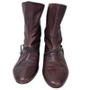 Nine West Brown Leather Ankle Boots Size 8 – Wedge Heel Zip Detail