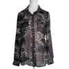 Witchery Snakeskin Print Sheer Shirt Top Blouse – Size 8 AU