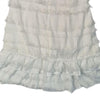 Luvalot White Fringed Mini Dress Layered Ruffle Hem Cocktail Party 12 AU