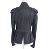 Cue in the City Striped Ruffle Peplum Jacket – Size 12 AU