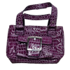Cabrelli purple faux-croc handbag, silver buckle boldstyle